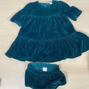 Ruby & Bloom Green/Teal Velvet Dress